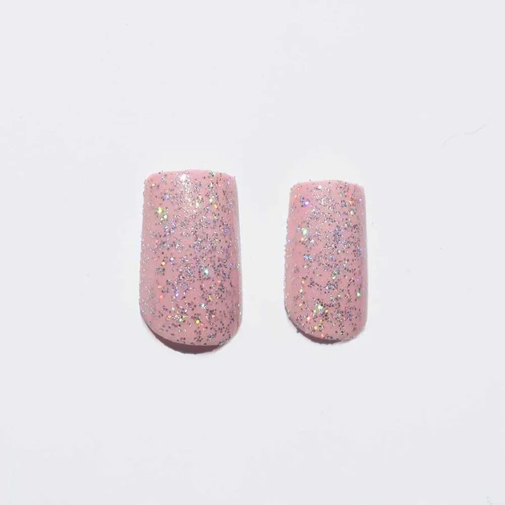 Gel Fantasy Winter Medium Length Nails - Galaxy War